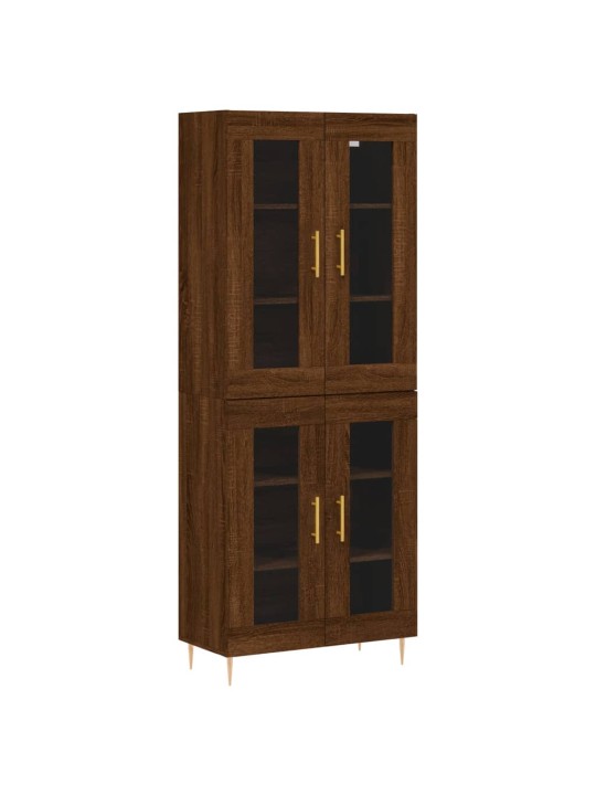Augstais skapis, ozolkoka, 69,5x34x180 cm, inženierijas koks