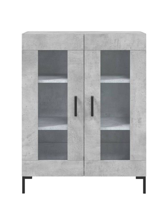 Augstais skapis, pelēks, 69,5x34x180 cm, inženierijas koks
