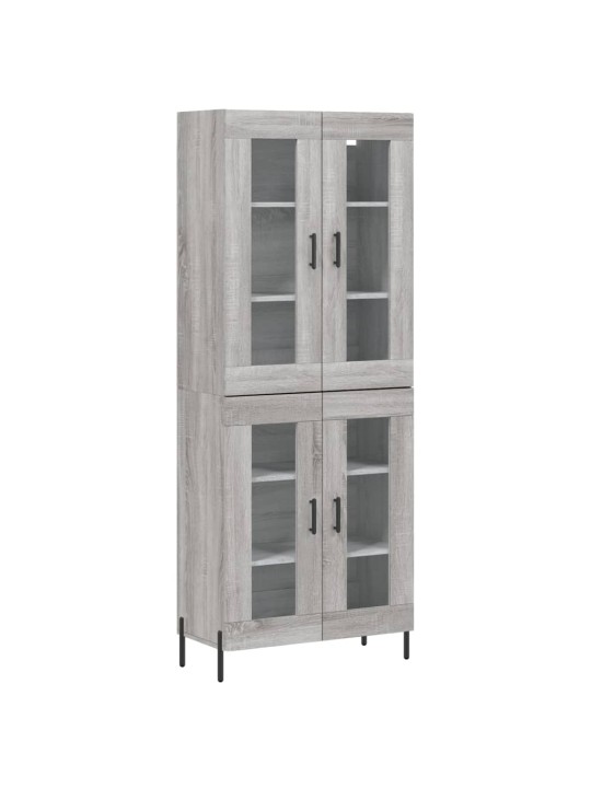 Augstais skapis, pelēks, 69,5x34x180 cm, inženierijas koks