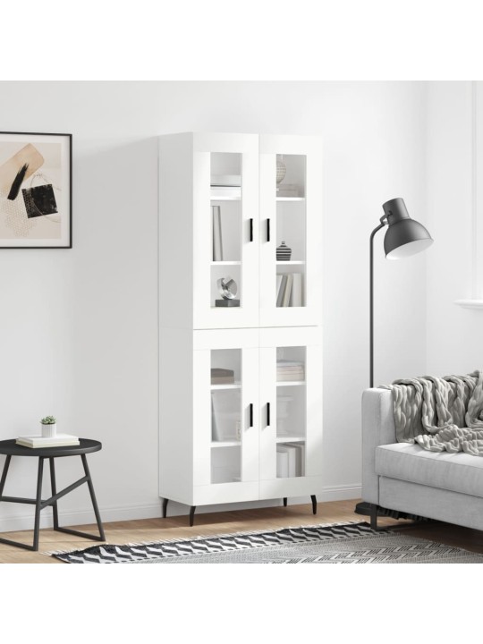 Augstais skapis, balts, 69,5x34x180 cm, inženierijas koks