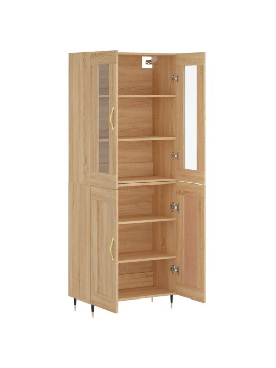 Augstais skapis, ozolkoka, 69,5x34x180 cm, inženierijas koks