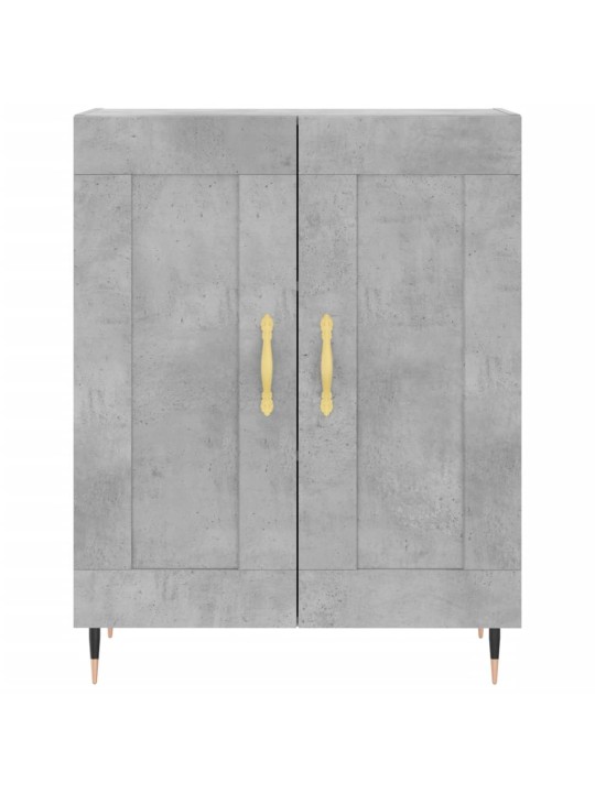 Augstais skapis, pelēks, 69,5x34x180 cm, inženierijas koks