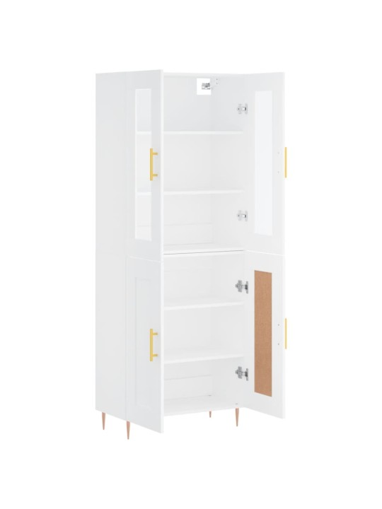 Augstais skapis, balts, 69,5x34x180 cm, inženierijas koks