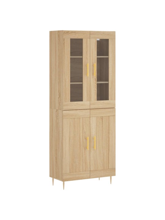 Augstais skapis, ozolkoka, 69,5x34x180 cm, inženierijas koks