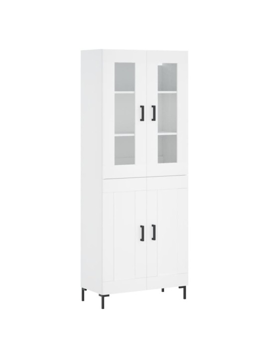 Augstais skapis, balts, 69,5x34x180 cm, inženierijas koks