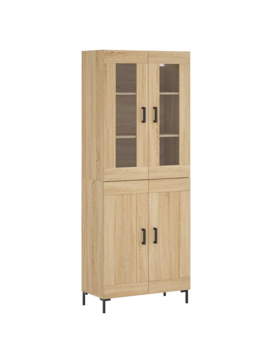 Augstais skapis, ozolkoka, 69,5x34x180 cm, inženierijas koks