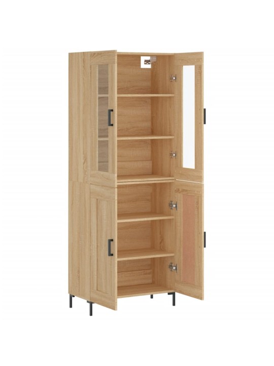 Augstais skapis, ozolkoka, 69,5x34x180 cm, inženierijas koks