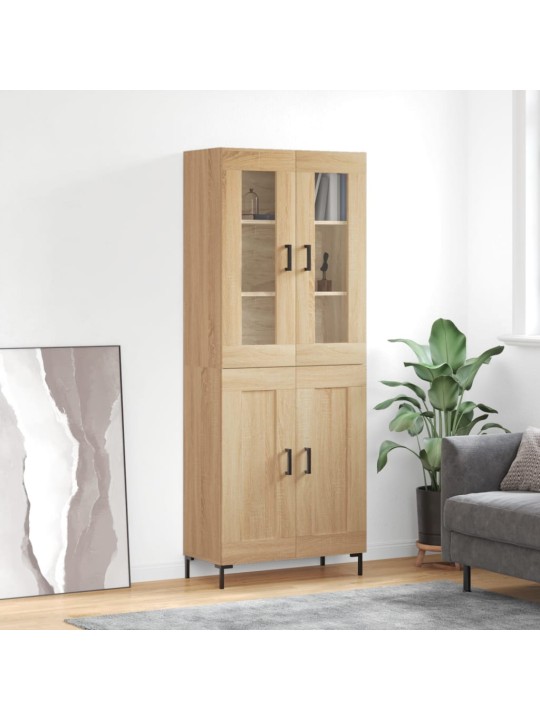Augstais skapis, ozolkoka, 69,5x34x180 cm, inženierijas koks
