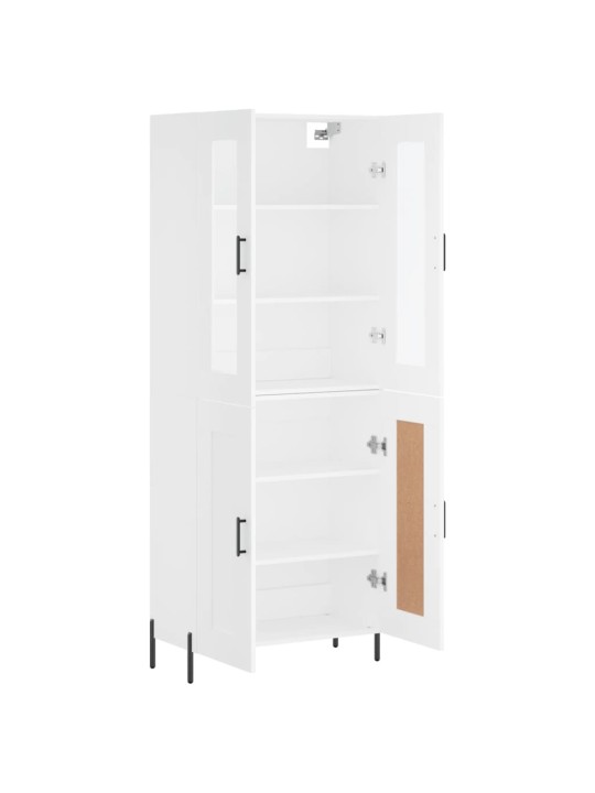 Augstais skapis, balts, 69,5x34x180 cm, inženierijas koks