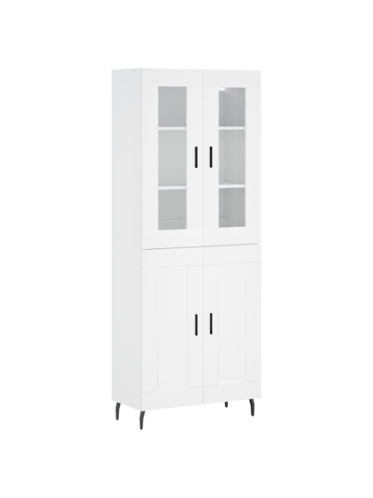 Augstais skapis, balts, 69,5x34x180 cm, inženierijas koks