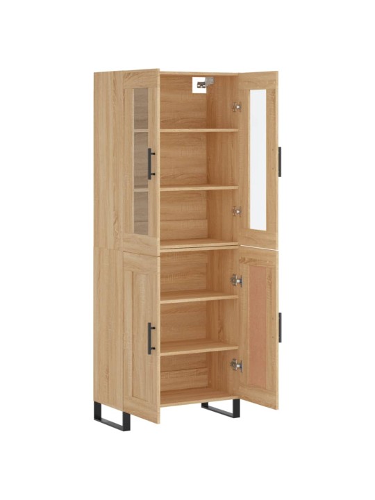 Augstais skapis, ozolkoka, 69,5x34x180 cm, inženierijas koks