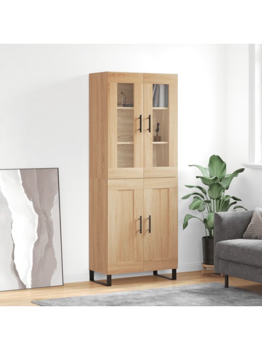 Augstais skapis, ozolkoka, 69,5x34x180 cm, inženierijas koks