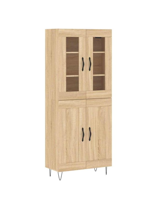 Augstais skapis, ozolkoka, 69,5x34x180 cm, inženierijas koks