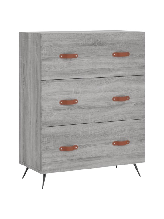 Augstais skapis, pelēks, 69,5x34x180 cm, inženierijas koks