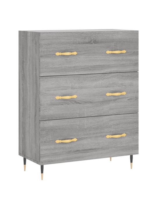 Augstais skapis, pelēks, 69,5x34x180 cm, inženierijas koks