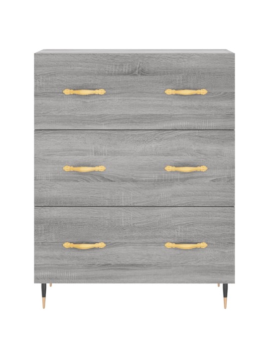 Augstais skapis, pelēks, 69,5x34x180 cm, inženierijas koks