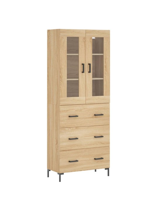 Augstais skapis, ozolkoka, 69,5x34x180 cm, inženierijas koks