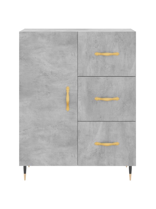 Augstais skapis, pelēks, 69,5x34x180 cm, inženierijas koks