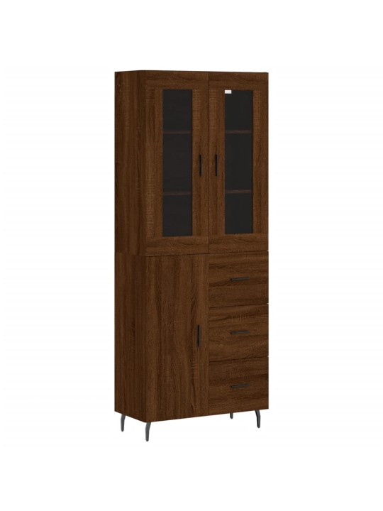 Augstais skapis, ozolkoka, 69,5x34x180 cm, inženierijas koks