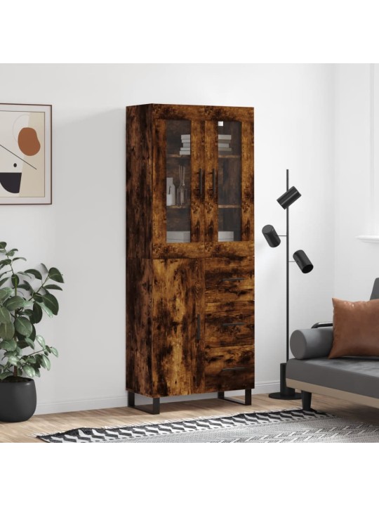 Augstais skapis, ozolkoka, 69,5x34x180 cm, inženierijas koks