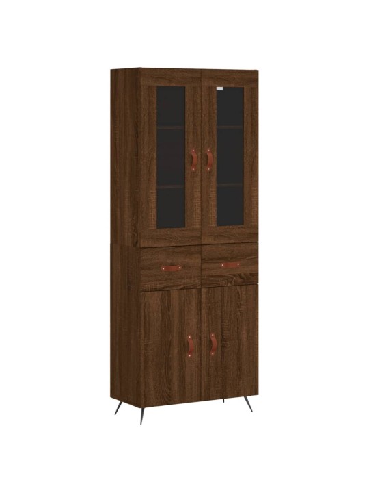 Augstais skapis, ozolkoka, 69,5x34x180 cm, inženierijas koks