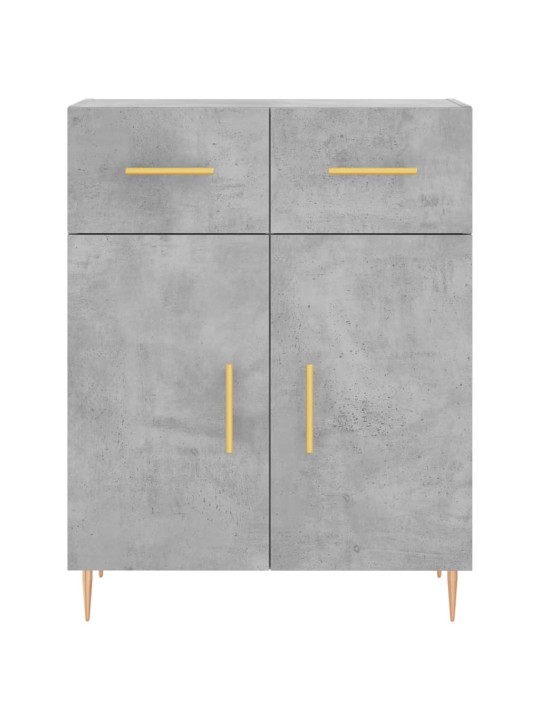Augstais skapis, pelēks, 69,5x34x180 cm, inženierijas koks