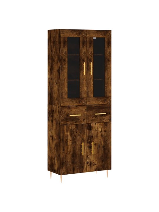 Augstais skapis, ozolkoka, 69,5x34x180 cm, inženierijas koks