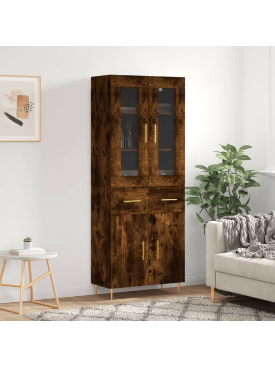 Augstais skapis, ozolkoka, 69,5x34x180 cm, inženierijas koks