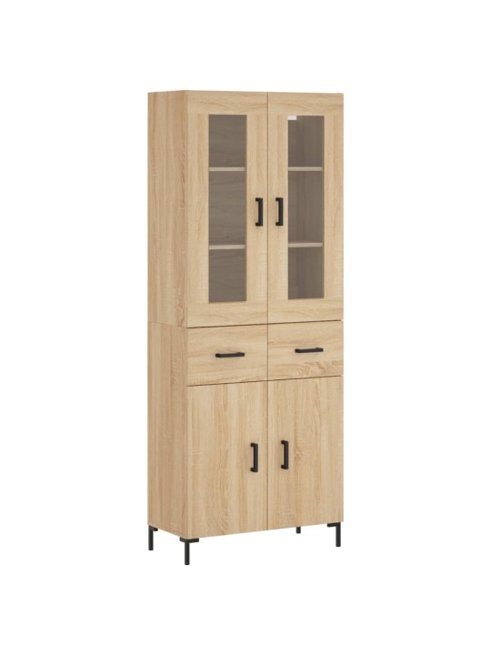 Augstais skapis, ozolkoka, 69,5x34x180 cm, inženierijas koks