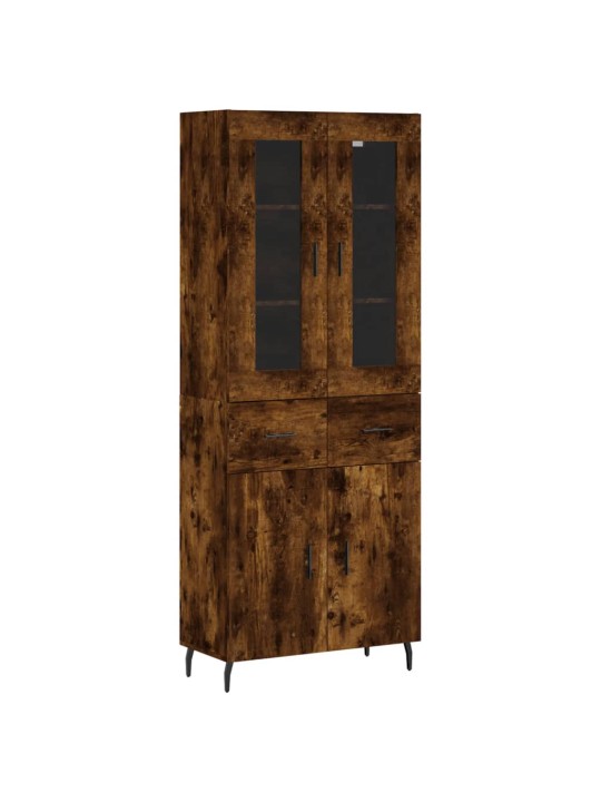Augstais skapis, ozolkoka, 69,5x34x180 cm, inženierijas koks