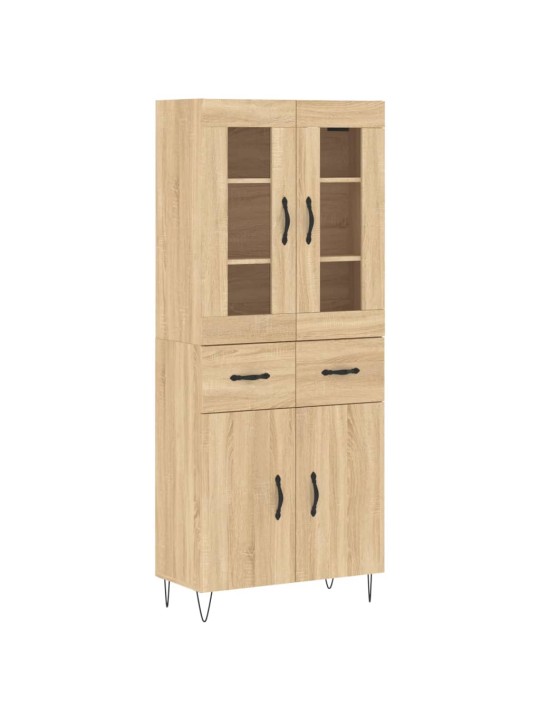 Augstais skapis, ozolkoka, 69,5x34x180 cm, inženierijas koks