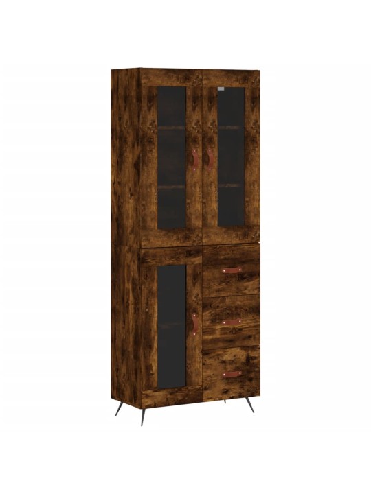 Augstais skapis, ozolkoka, 69,5x34x180 cm, inženierijas koks