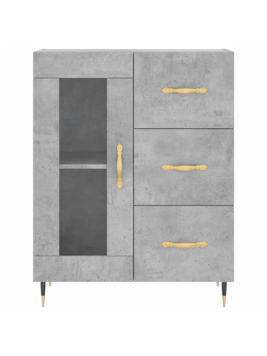 Augstais skapis, pelēks, 69,5x34x180 cm, inženierijas koks