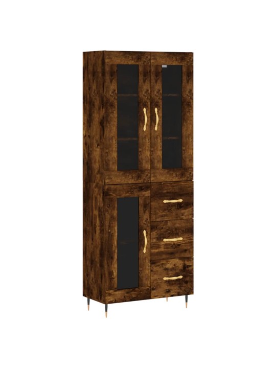 Augstais skapis, ozolkoka, 69,5x34x180 cm, inženierijas koks