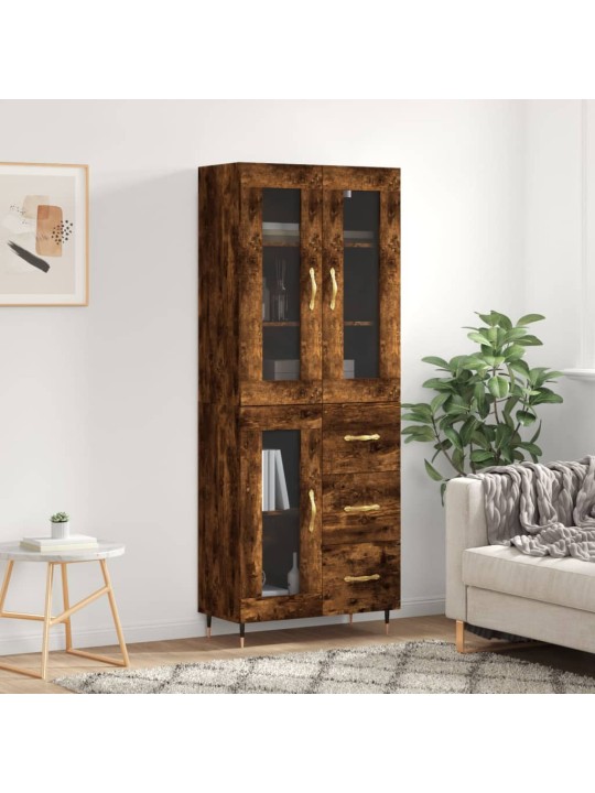 Augstais skapis, ozolkoka, 69,5x34x180 cm, inženierijas koks