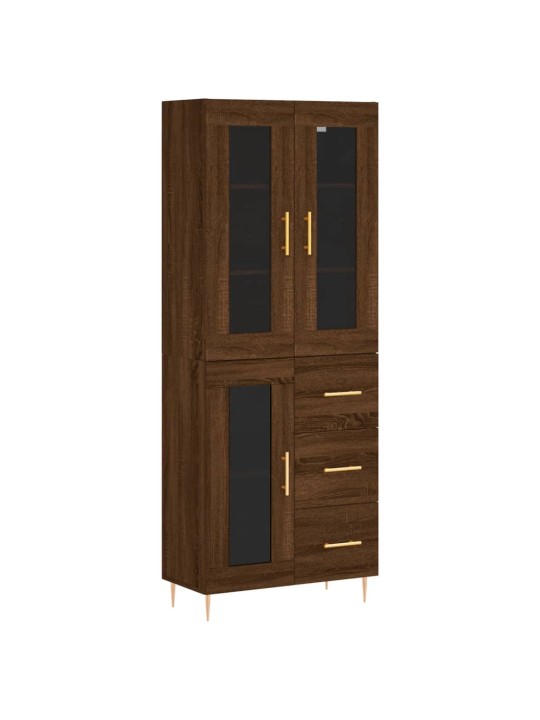 Augstais skapis, ozolkoka, 69,5x34x180 cm, inženierijas koks