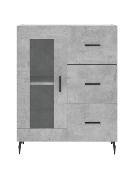 Augstais skapis, pelēks, 69,5x34x180 cm, inženierijas koks