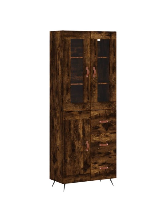Augstais skapis, ozolkoka, 69,5x34x180 cm, inženierijas koks