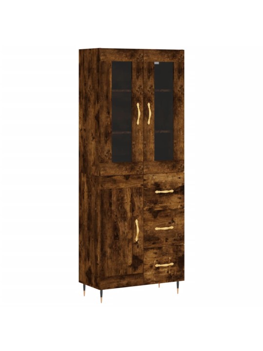 Augstais skapis, ozolkoka, 69,5x34x180 cm, inženierijas koks