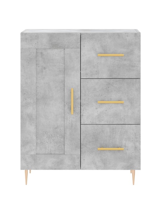 Augstais skapis, pelēks, 69,5x34x180 cm, inženierijas koks