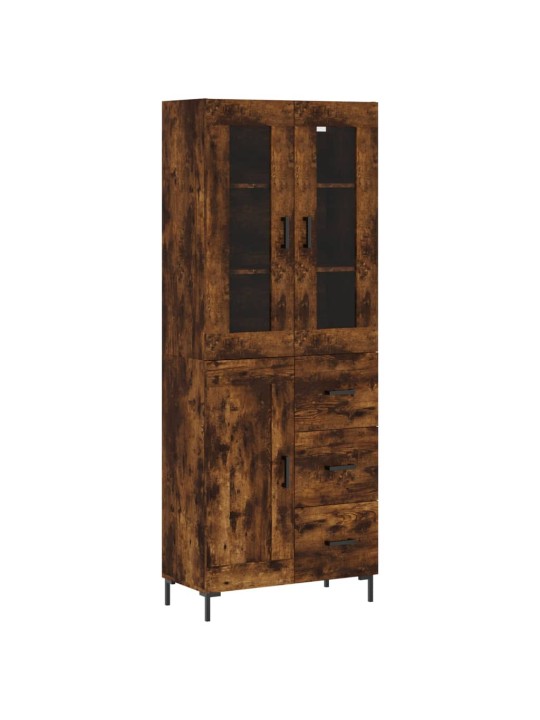 Augstais skapis, ozolkoka, 69,5x34x180 cm, inženierijas koks