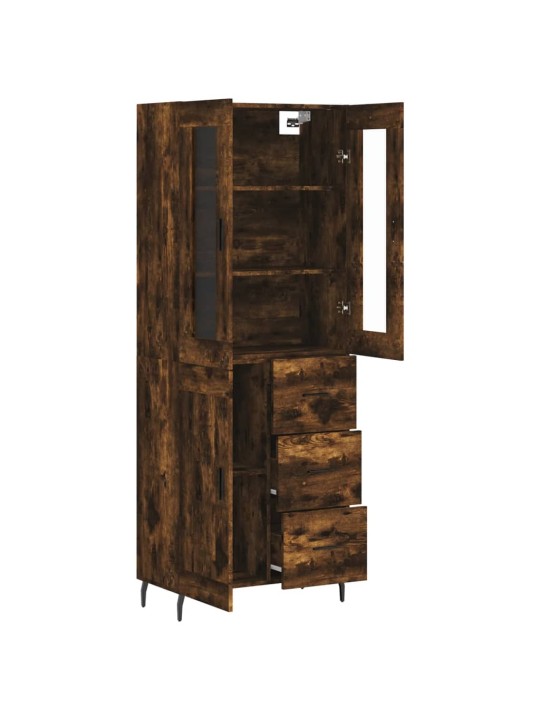 Augstais skapis, ozolkoka, 69,5x34x180 cm, inženierijas koks