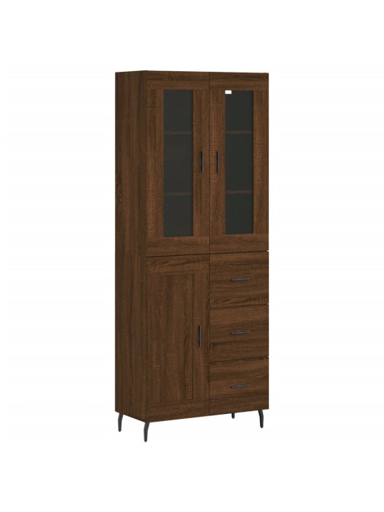 Augstais skapis, ozolkoka, 69,5x34x180 cm, inženierijas koks
