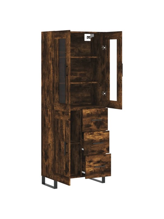 Augstais skapis, ozolkoka, 69,5x34x180 cm, inženierijas koks