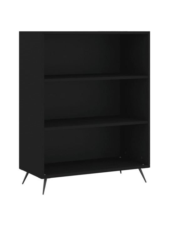 Augstais skapis, melns, 69,5x34x180 cm, inženierijas koks