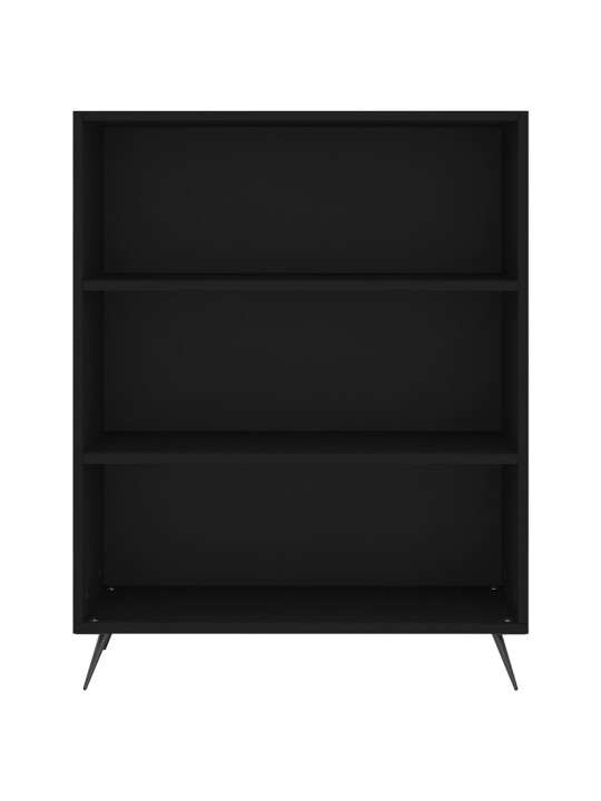 Augstais skapis, melns, 69,5x34x180 cm, inženierijas koks