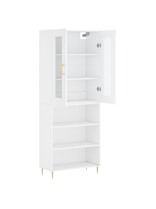 Augstais skapis, balts, 69,5x34x180 cm, inženierijas koks