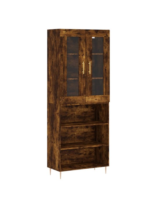 Augstais skapis, ozolkoka, 69,5x34x180 cm, inženierijas koks