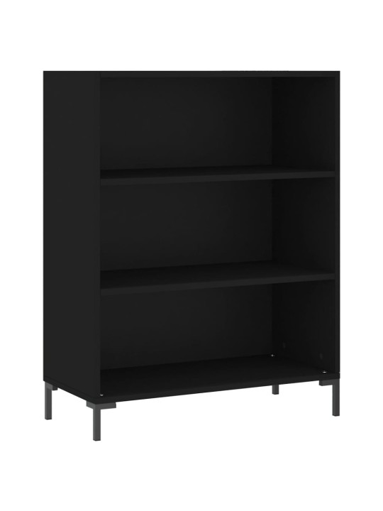 Augstais skapis, melns, 69,5x34x180 cm, inženierijas koks