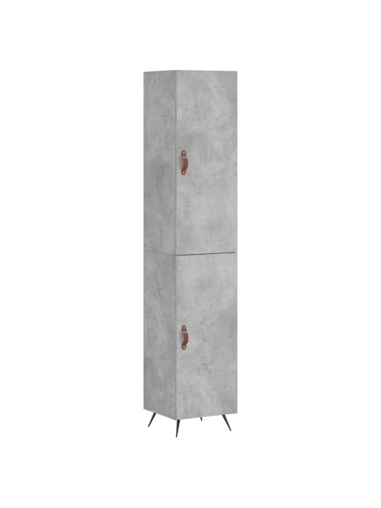 Augstais skapītis, pelēks, 34,5x34x180 cm, inženierijas koks